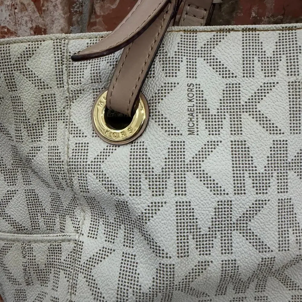 Michael Kors Tote Bag Purse Shoulder Bag Signature Logo Double Strap